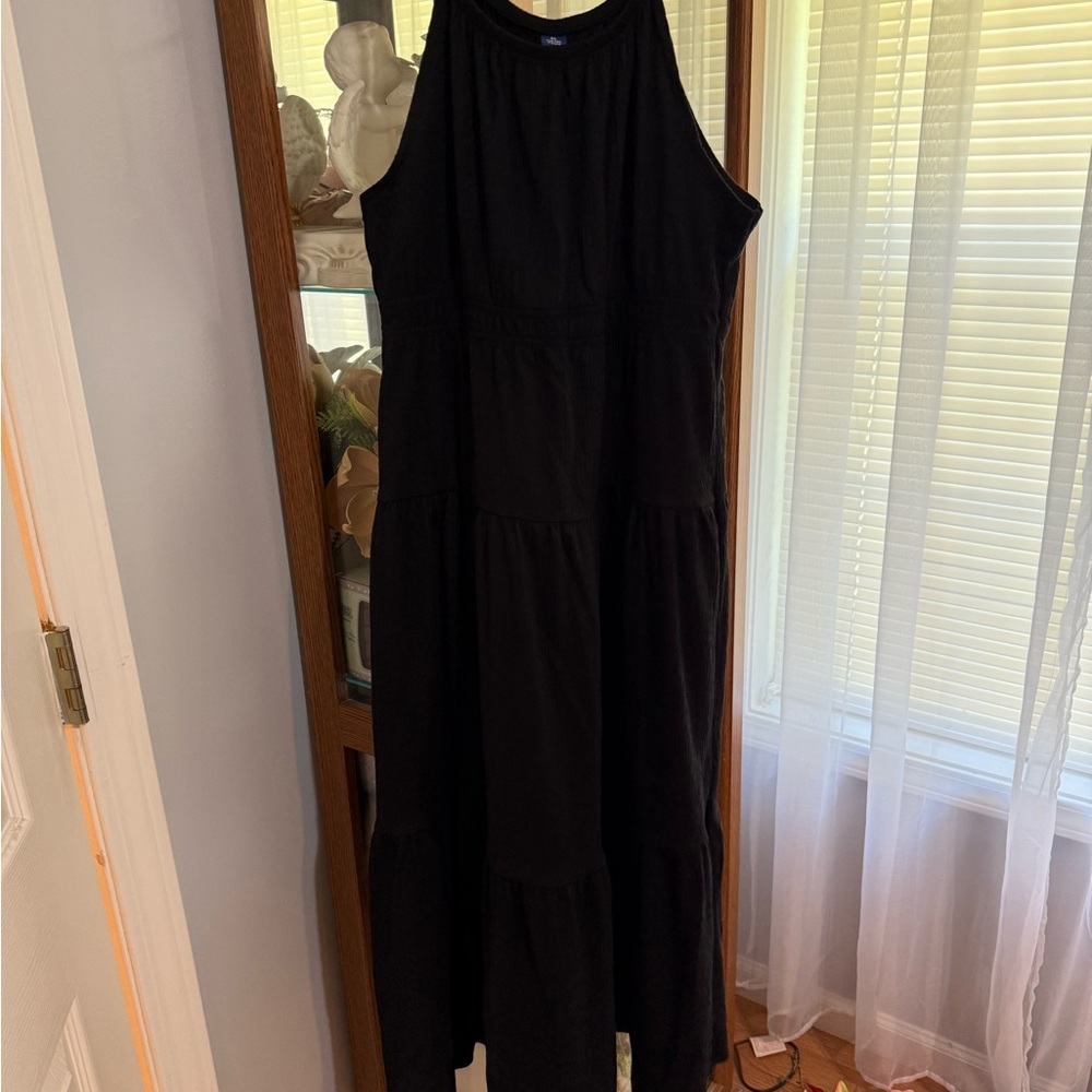Old Navy Black Sleeveless Sun Dress